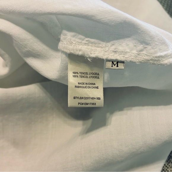 CLOTH & STONE 🤍 Anthropologie White Off The Shoulder Fringe Hem Blouse - Picture 9 of 9